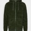 Pier One BORG ZIP-UP JACKET - Fleecejacke - Dark Green -Pier One 067adbe3faa7458ba7e980a0b8da5bd4