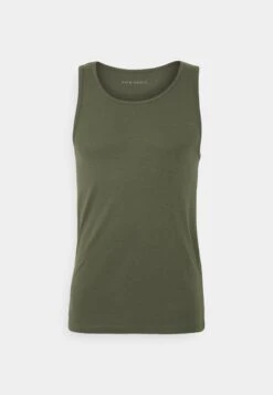 Pier One 3 PACK - Unterhemd/-shirt - Black/khaki/mottled Dark Grey -Pier One 0f2fccc3500d43e89c1d03ced73ce834