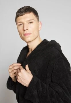 Pier One Bademantel - Black -Pier One 46ddd89e67e647d9a552c22e74d82b35