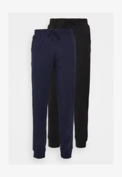 Pier One 2 PACK - Nachtwäsche Hose - Dark Blue/black -Pier One 49522b66b23a4bc9ba5cc231f5971a0a