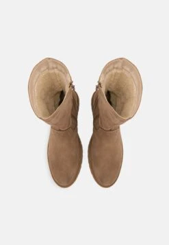 Pier One LEATHER WINTER BOOT - Stiefel - Taupe -Pier One 6764689a7b054af99a293cad010b9f7b