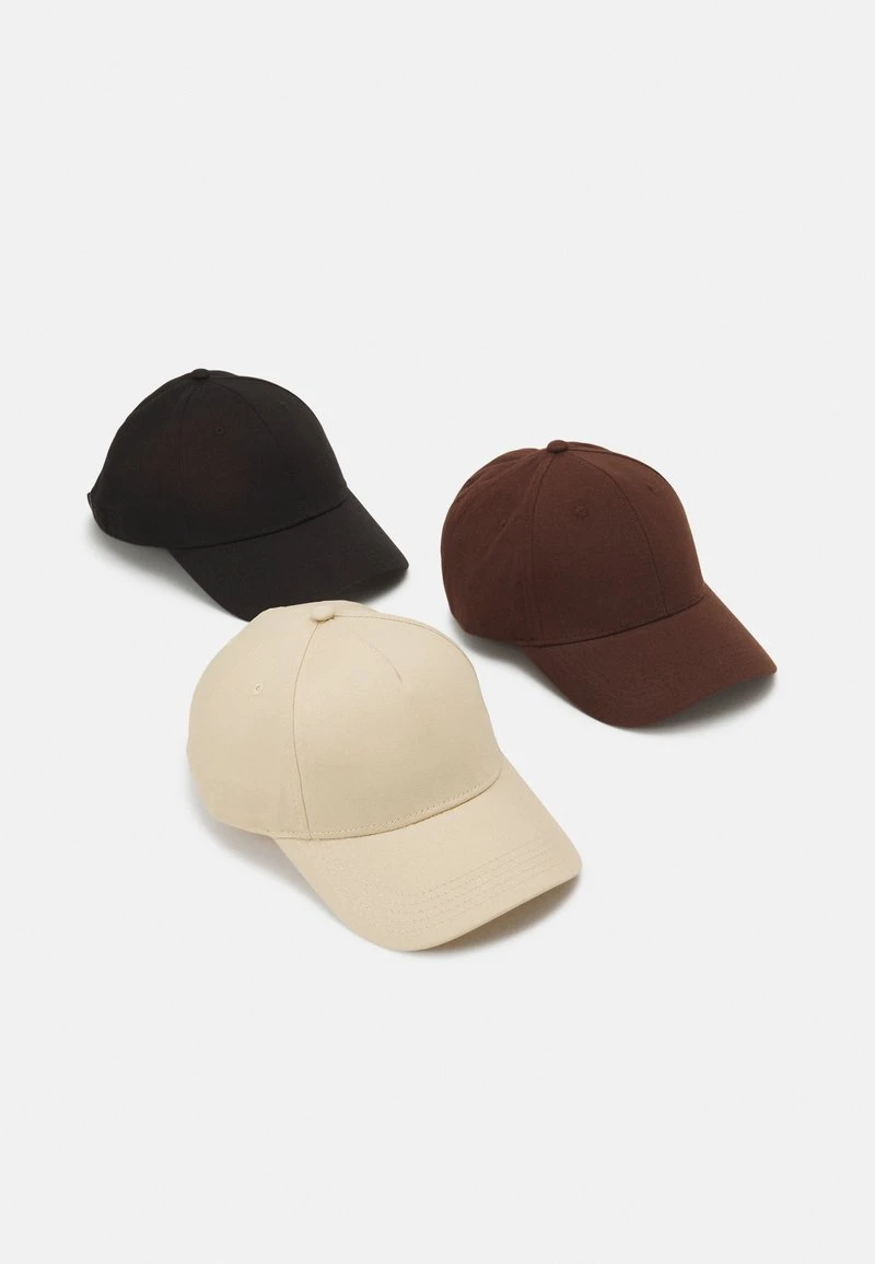 Pier One UNISEX 3 PACK - Cap - Black/dark Brown/beige 7 Pier One UNISEX 3 PACK - Cap - Black/dark Brown/beige – Bild 5
