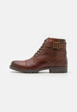 Pier One 35 Pier One LEATHER - Schnürstiefelette - Brown