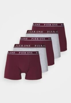 Pier One 5 PACK - Panties - Bordeaux/mottled Grey -Pier One d14cfd0e857342e5ab780ebed3841c16 1